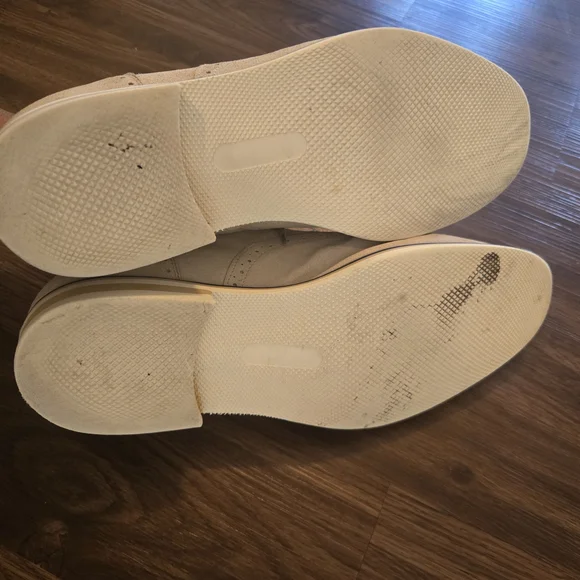 Cream Suede Bacco Bucci Wingtip Shoes Size 11.5 Mens - Picture 7 of 11